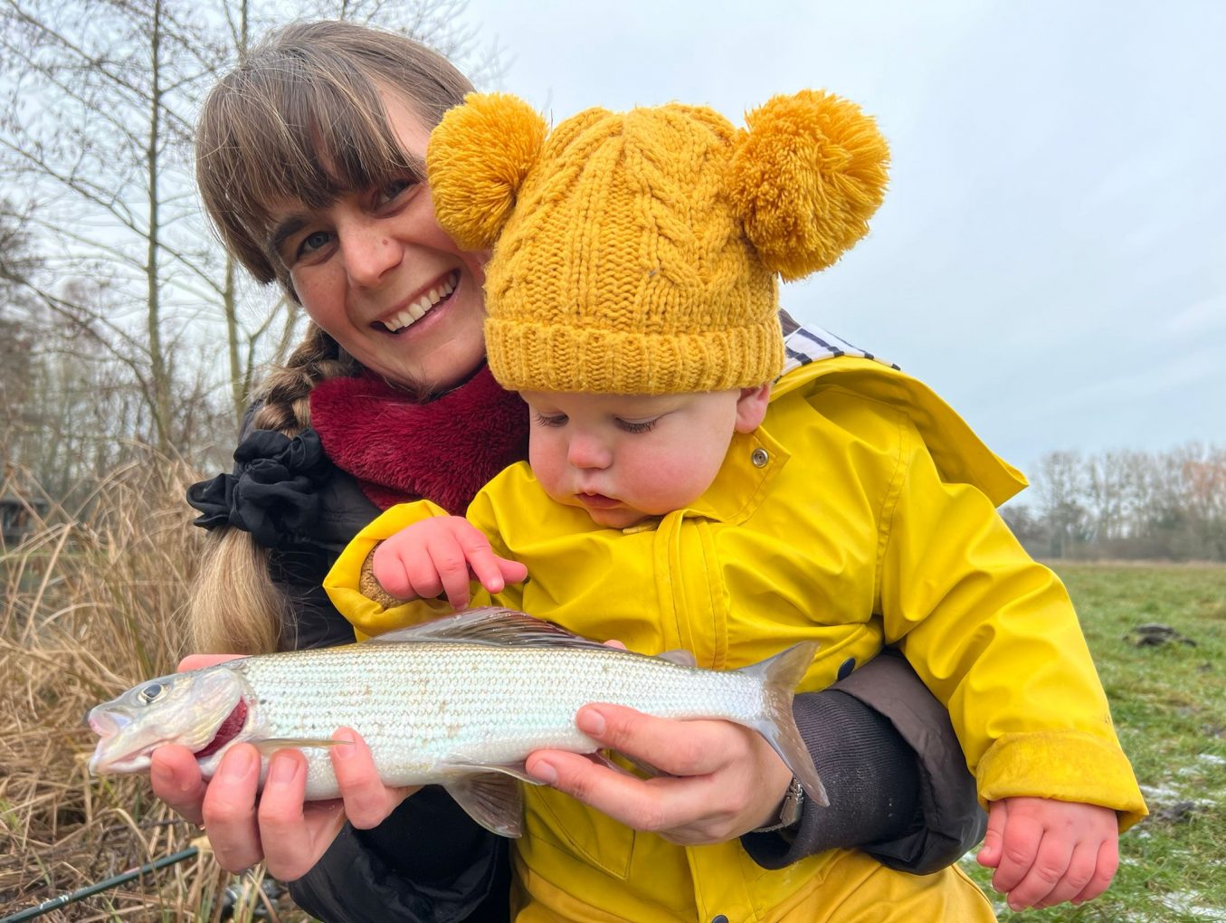 fishing for grayling on the river Test